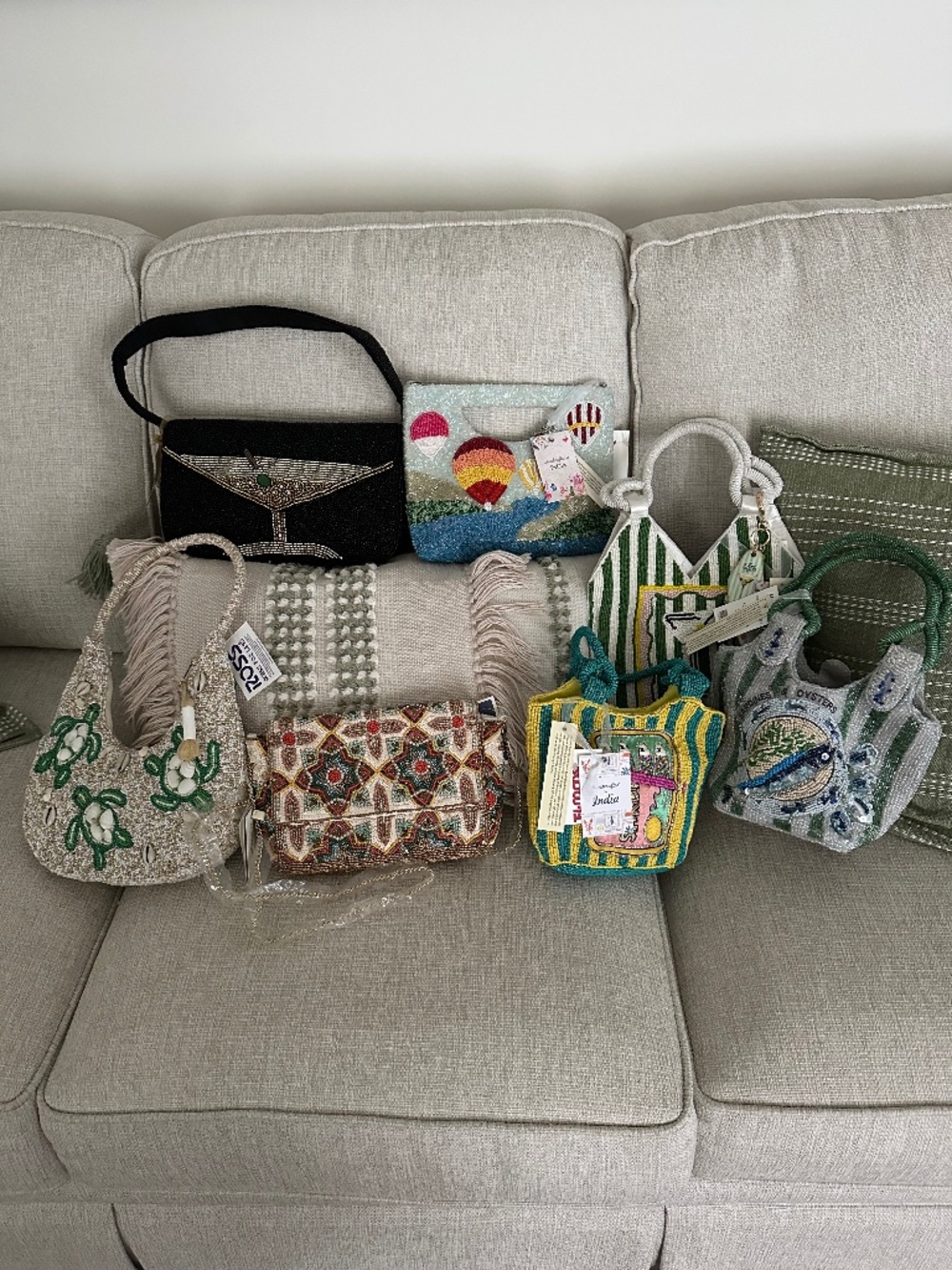 Lot of 7 beaded bags